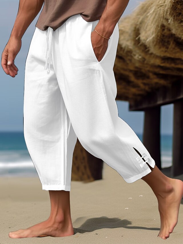 Pantalon Lin Homme Élastique pour Été