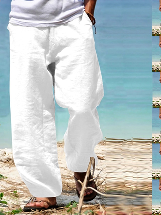 CLINIC STRETCH Pantalon Homme - Bas de jambe droit Taille courte blanc