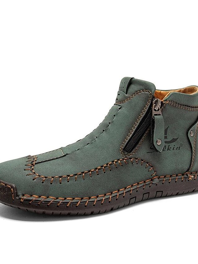 Chaussures décontractées pour homme - Chaussures décontractées à lacets plats - Bout rond - Confortables - Chaussures décontractées pour homme - Couleur, beige, 40 2/3 EU
