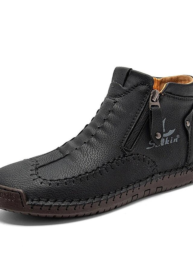 Men's Boots Casual Shoes Plus Size Handmade Shoes Comfort Shoes Walking ...