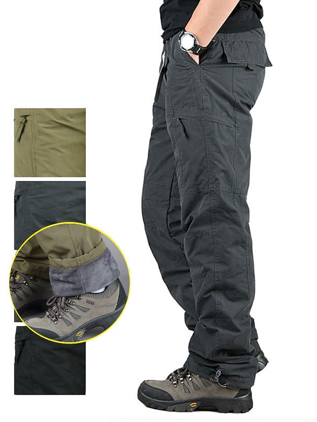Men's Cargo Pants Cargo Trousers Pocket Plain Comfort Breathable Outdoor Daily Going Out Fashion Casual Black Army Green P9724114