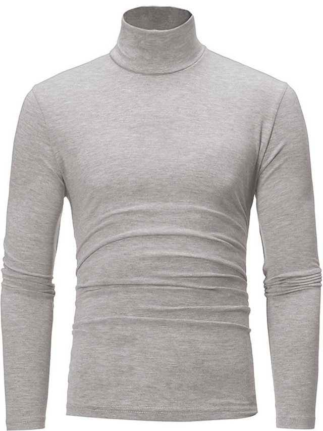 Herren T-Shirt Mit Rollkragen - Leichtes Basic Top Für Sommer