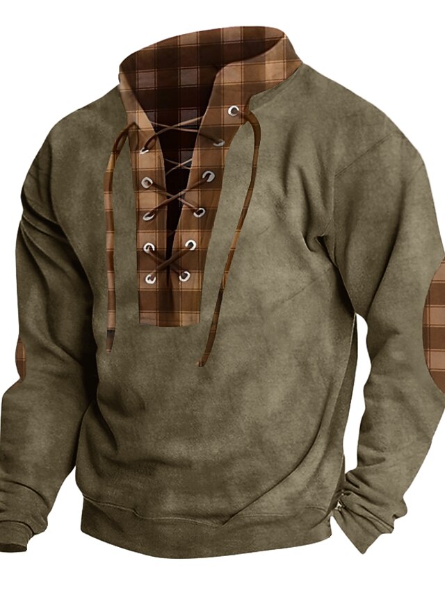 Herren Pullover Sweatshirt Farbblock | Lockerer Casual Style | Langarm Rundhals