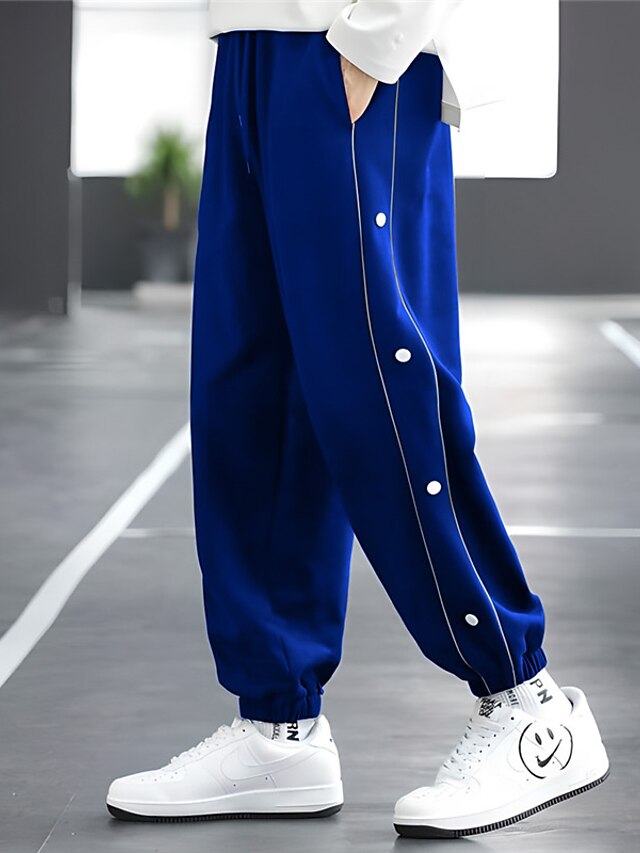 Pantalon large à carreaux écossais pour homme avec taille élastique vintage Pantalon large à carreaux écossais pour homme avec taille élastique vintage