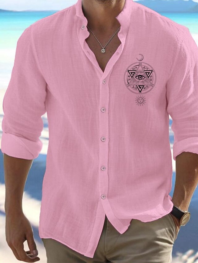 Chemise Homme Malo En Lin 100% Rose - Taille Col 15.75 à 17, Manches Courtes - Neuf Avec étiquettes, Fabriqué En Italie