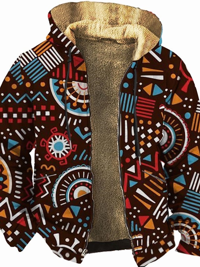 Graphic Tribal Men's Daily 3D Printing Hoodie Holiday Vacation Going ...