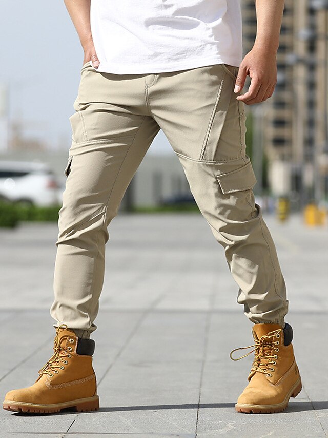 Poche Cargo Fonctionnelle Loisirs Pantalon Cargo Homme MEDUOLA - Taille élastique | Polaire Douce | Poches Pratiques Pantalon Décontracté Poches