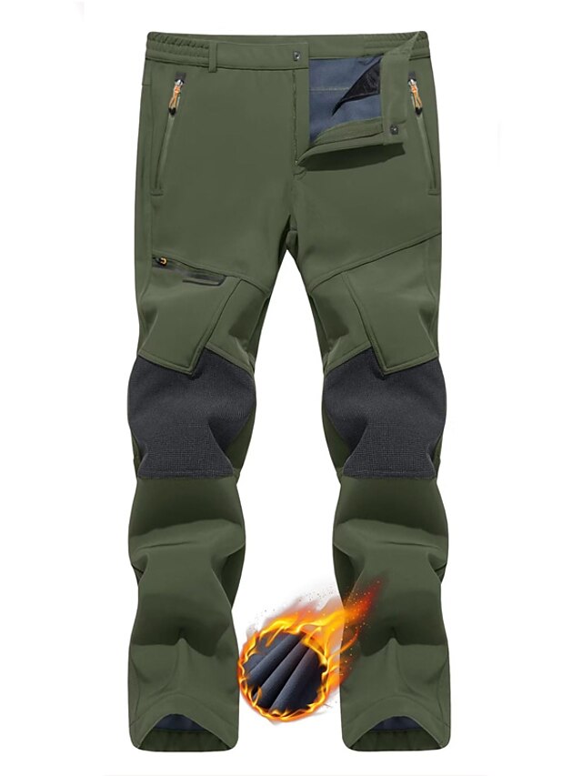 YUSHOW Pantalon De Randonnée Femme Pantalon Ski Hiver Imperméable Softshell Chaud Doublé Coupe Vent Polaire Pantalon De Montagne Escalade Snowboard Trekking, Grau, M