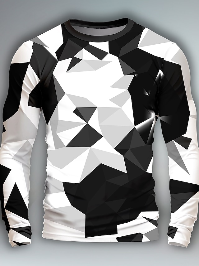 Camiseta De Halloween Para Hombre - Esqueleto 3D, Manga Larga, Algodón Cómodo, Ideal Para Fiestas Y Disfraces