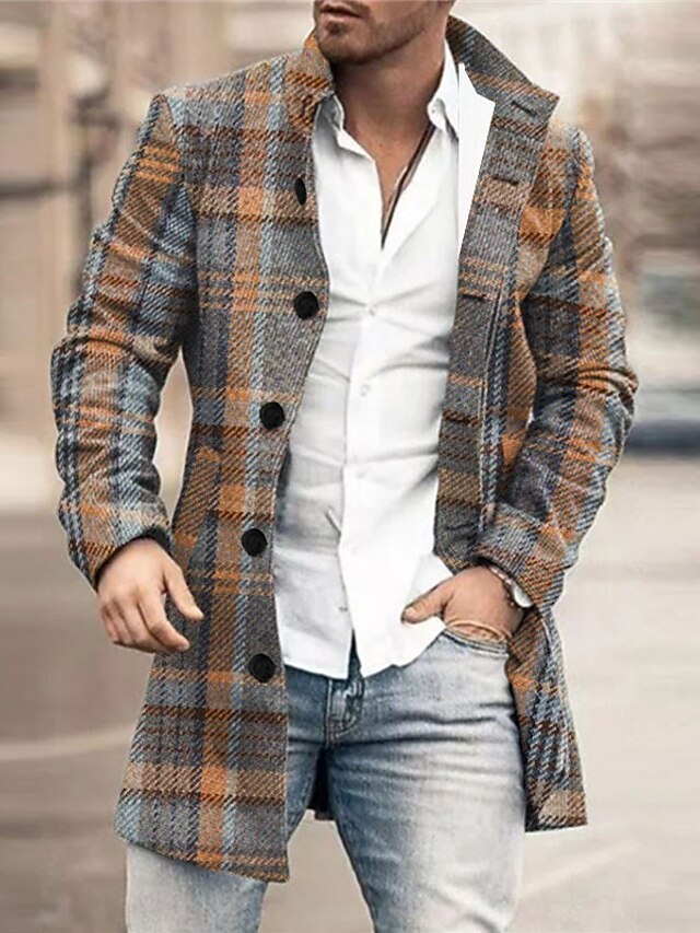 Polo Collar Men's Coat - Fashionable Workwear.