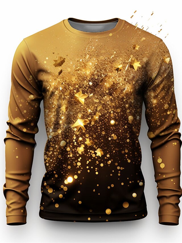 Cadena De Oro Para Hombre Camiseta Impresa En 3D Polo Vintage