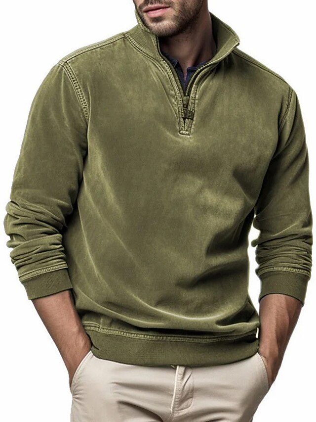 Sweat-shirt Homme Marks & Spencer – Noir, XL, Demi-zip, Coton – Très Bon état