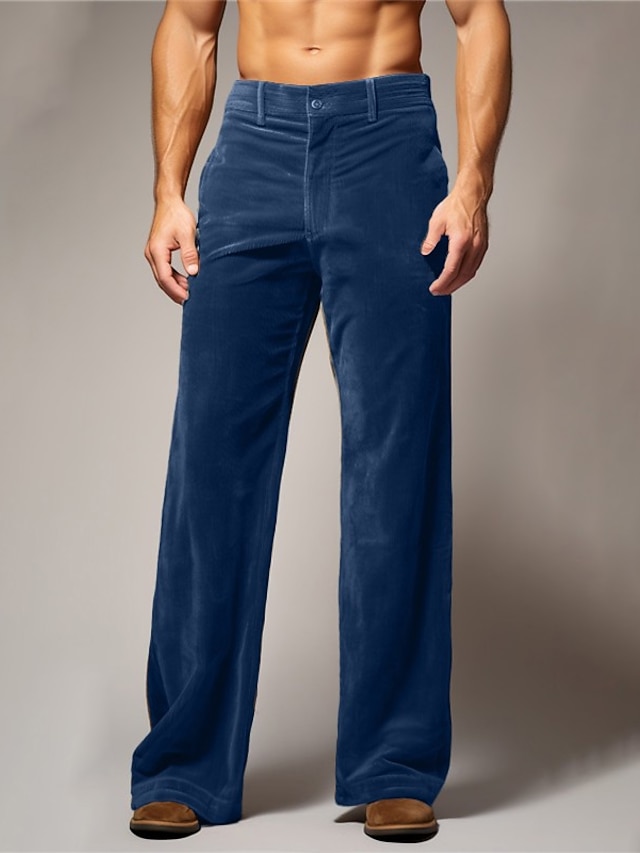 Pantalon Homme Chino Rayé Stretch - Coupe Ajustée, Élégant Décontracté - Pour Bureau Ou Loisirs - 6
