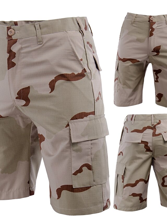Short Cargo Homme 3/4 En Coton Et Lin - Coupe Ample - Multipoches - Idéal été, Plage, Randonnée