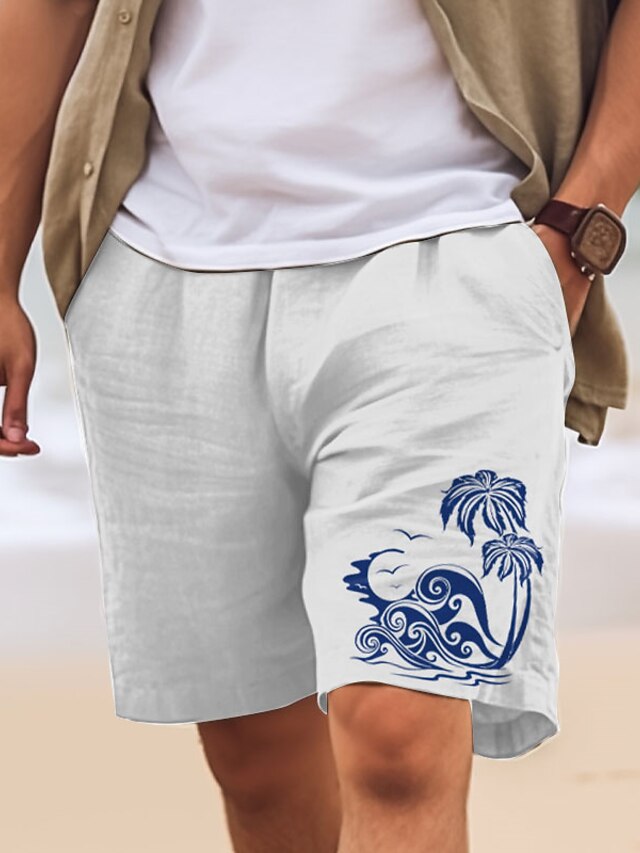 Pantacourt Femme En Coton-lin - Taille Haute élastique Avec Cordon - Poches - Idéal été Et Plage - 9
