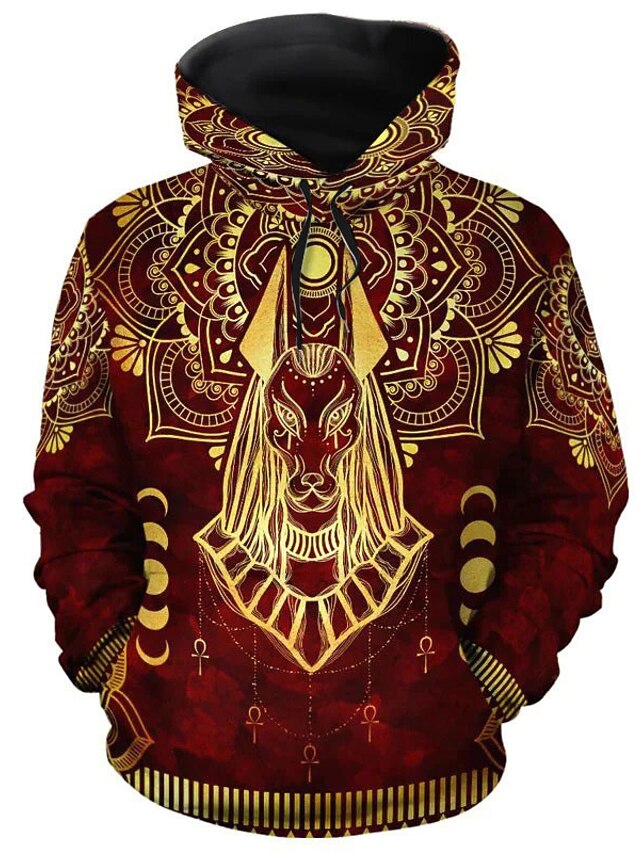Graphic Lobo Hombre Moda Impresión 3D Sudadera Deporte Festivos
