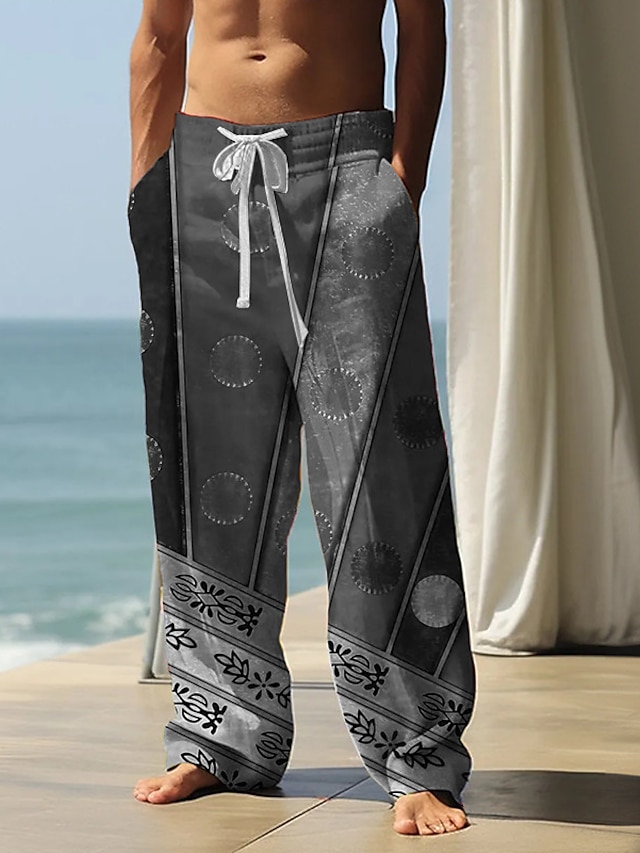 Geometry Ethnic Vintage Men‘s 3D Print Pants Trousers Outdoor Street ...