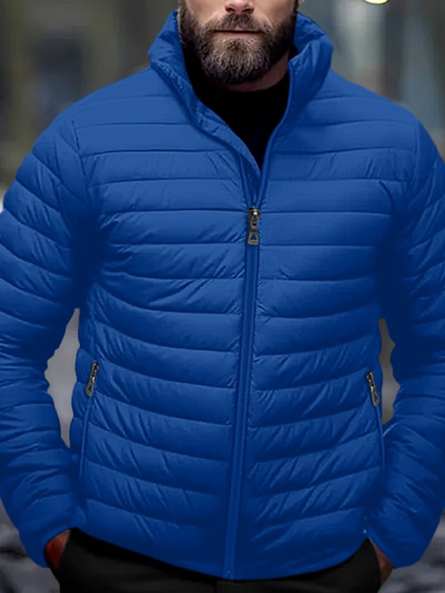 Doudoune Homme Léger Chaude - Veste Bomber Matelassée Sans Capuche Pour Automne/hiver - 6