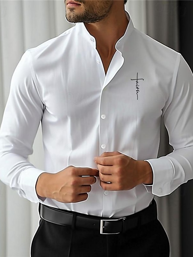 Chemise Homme Chemise Lin flammé couleur unie henley rue décontracté