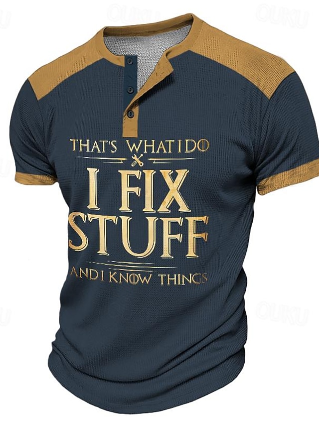 Henley T-Shirts Hommes Manches Longues - Coupe Régulière Douce 100% Coton Flammé