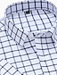 cheap Dress Shirts-Men&#039;s Shirt Dress Shirt Tartan Square Neck White Daily Short Sleeve Print Clothing Apparel Chinoiserie Nostalgic