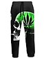 cheap Sweatpants-Men&#039;s Casual Athleisure Joggers Pants Sweatpants 3D Print Drawstring Pocket Full Length Pants Daily Sports Micro-elastic Skull Mid Waist Black Green Black Grey S M L XL XXL