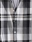 cheap Overshirts-Men&#039;s Shirt Other Prints Plaid Check Hooded Street Casual Button-Down Print Long Sleeve Tops Lightweight Casual Fashion Classic Gray