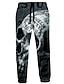 cheap Sweatpants-Men&#039;s Casual Athleisure Joggers Pants Sweatpants 3D Print Drawstring Pocket Full Length Pants Daily Sports Micro-elastic Skull Mid Waist Black Green Black Grey S M L XL XXL