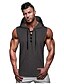 cheap Gym Tank Tops-Men&#039;s Tank Top Vest Top Undershirt Gym Muscle Tee Plain Hooded Outdoor Going out Sleeveless Drawstring Clothing Apparel Vintage Designer Muscle