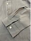 abordables camisas casuales de los hombres-Hombre camisa de lino Plano Escote en Pico Granate Negro Blanco Rosa Verde Ejército Diario Noche Manga Larga Ropa Elegante Moda Design Negocios