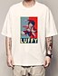 cheap Men&#039;s Casual T-shirts-Inspired by One Piece Monkey D. Luffy T-shirt Cartoon 100% Polyester Anime Harajuku Graphic Kawaii T-shirt For Men&#039;s / Women&#039;s / Unisex / Couple&#039;s / Manga / Cosplay