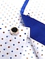 abordables Camisas de vestir-camisa de vestir de los hombres trabajo de negocios formal lunares turndown street diario con botones de impresión de manga larga tops moda de negocios streetwear azul blanco negro camisa de verano