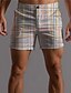 preiswerte Chino Bermuda Shorts-Herren Chino Bermuda Shorts Shorts Kurze Hosen 3D-Druck Tasche Designer Modisch Casual / sportlich Geschäft Casual Täglich Mikro-elastisch Komfort Weich Plaid Gitter Grafik-Drucke Mittlere