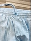 abordables short en lin-Homme Short Short en lin Cordon Plein du quotidien Mélange de Lin &amp; Coton basique Vêtement de rue Kaki clair. Blanche
