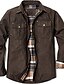 cheap Flannel Shirts-Men&#039;s Flannel Shirt Solid Color Turndown Gray Wine Navy Blue Coffee Long Sleeve Street Daily Button-Down Tops Fashion Casual Comfortable