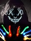 cheap Men&#039;s Accessories-Halloween Mask Skeleton Gloves Set LED Purge Mask Light Up Glow Gloves Scary Scream Anonymous Mask Halloween Costumes,Skeleton Element for Hallow Mexican Day Of The Dead