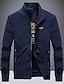 cheap Men&#039;s Jackets &amp; Coats-Men&#039;s Casual Jacket Durable Daily Wear Vacation To-Go Zipper Standing Collar Comfort Leisure Jacket Outerwear Solid / Plain Color Pocket Green Dark Blue Grey