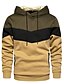cheap Basic Hoodie Sweatshirts-Men&#039;s Hoodie Yellow Khaki Orange Red White Hooded Color Block Patchwork Sports &amp; Outdoor Streetwear Casual Big and Tall Winter Fall Clothing Apparel Hoodies Sweatshirts  Long Sleeve / Spring