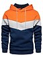 cheap Basic Hoodie Sweatshirts-Men&#039;s Hoodie Yellow Khaki Orange Red White Hooded Color Block Patchwork Sports &amp; Outdoor Streetwear Casual Big and Tall Winter Fall Clothing Apparel Hoodies Sweatshirts  Long Sleeve / Spring