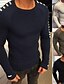 cheap Men&#039;s Pullover Sweater-Men&#039;s Pullover Ribbed Knit Regular Knitted Solid Color Round Neck Keep Warm Modern Contemporary Work Daily Wear Clothing Apparel Spring &amp;  Fall Green Blue L XL XXL / Long Sleeve