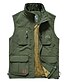 cheap Gilets-Men&#039;s Vest Warm Breathable Soft Daily Wear Going out Festival Zipper Standing Collar Basic Business Casual Jacket Outerwear Solid Colored Pocket Gray khaki Navy Blue