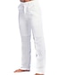 cheap Linen Pants-Men&#039;s Linen Pants Trousers Summer Pants Beach Pants Straight Leg Plain Comfort Outdoor Casual Daily Linen / Cotton Blend Basic Streetwear White Khaki