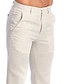 cheap Linen Pants-Men&#039;s Linen Pants Trousers Summer Pants Beach Pants Straight Leg Plain Comfort Outdoor Casual Daily Linen / Cotton Blend Basic Streetwear White Khaki