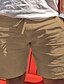cheap Linen Shorts-Men&#039;s Shorts Linen Shorts Summer Shorts Pocket Drawstring Elastic Waist Plain Comfort Breathable Short Casual Holiday Going out Linen / Cotton Blend Fashion Streetwear Black Yellow