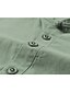 abordables camisas de lino para hombre-Hombre camisa de lino Camisa casual Camisa de verano Camisa de playa Henley Shirt Negro Blanco Amarillo Manga Corta Plano Henley Primavera verano Exterior Festivos Ropa