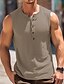 cheap Gym Tank Tops-Men&#039;s Tank Top Undershirt Sleeveless Shirt Wife beater Shirt Plain Pit Strip Henley Collar Outdoor Going out Sleeveless Clothing Apparel Fashion Designer Muscle