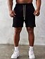 cheap Mens Active Shorts-Men&#039;s Athletic Shorts Running Shorts Gym Shorts Sports Going out Weekend Breathable Quick Dry Running Casual Pocket Drawstring Elastic Waist Plain Knee Length Gymnatics Activewear Black Light Grey