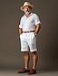 cheap Men&#039;s Shorts-Men&#039;s Shorts Linen Shorts Summer Shorts Pocket Elastic Waist Plain Comfort Breathable Outdoor Daily Going out Linen Cotton Blend Fashion Casual Black White