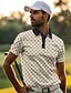 cheap Graphic Polo-Symbol Men&#039;s Abstract Print 3D Golf Polo Polo Shirt Outdoor Daily Wear Streetwear Polyester Short Sleeve Turndown Polo Shirts White Pink Summer S M L Micro-elastic Lapel Polo