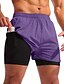 cheap Mens Active Shorts-Men&#039;s Swim Shorts Swim Trunks Beach Shorts Sports Going out Weekend Breathable Quick Dry Running Casual Pocket Elastic Waist With Compression Liner Plain Knee Length Gymnatics Activewear Black White